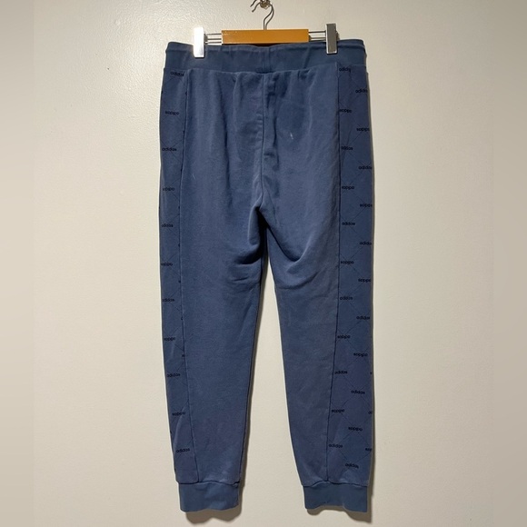 Adidas Men’s Blue Joggers Size Large - Logo Side Stripe, Athletic Fit - Picture 8 of 12